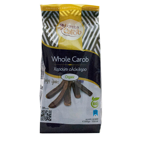 ΒΙΟΛΟΓΙΚΟ ΑΚΑΤΕΡΓΑΣΤΟ ΧΑΡΟΥΠΙ 300ΓΡ CRETA CAROB BIO