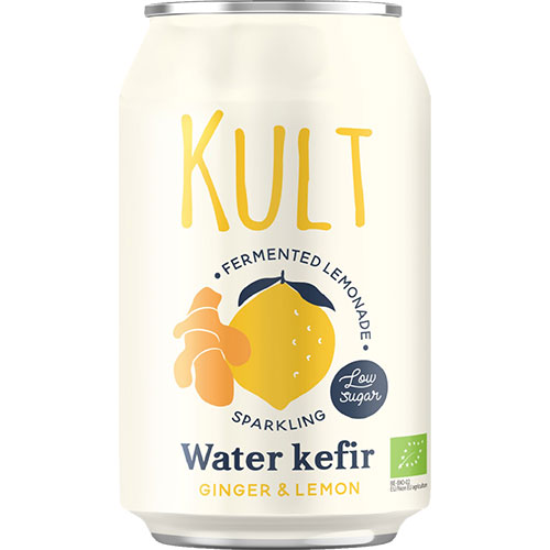 ΒΙΟΛΟΓΙΚΟ ΚΕΦΙΡ ΝΕΡΟΥ ΜΕ ΤΖΙΝΤΖΕΡ & ΛΕΜΟΝΙ KULT 330ML BIO