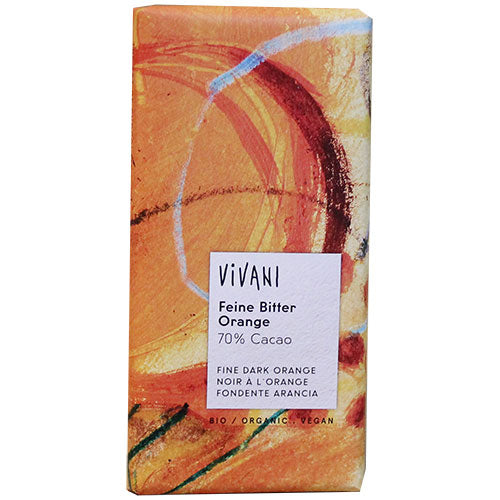 ΣΟΚΟΛΑΤΑ ΜΑΥΡΗ ΜΕ ΠΟΡΤΟΚΑΛΙ 100ΓΡ VIVANI