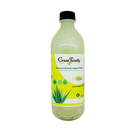 ΧΥΜΟΣ ΦΡΕΣΚΙΑΣ ΑΛΟΗΣ ΧΩΡΙΣ ΑΛΟΪΝΗ ΜΕ ΜΑΣΤΙΧΑ 500ML GREEN FAMILY