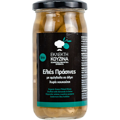 ΕΛΙΕΣ ΠΡΑΣΙΝΕΣ ΜΕ ΑΜΥΓΔΑΛΟ ΣΕ ΑΛΜΗ ΒΑΖΟ ΕΚΛΕΚΤΗ ΚΟΥΖΙΝΑ 300ΓΡ