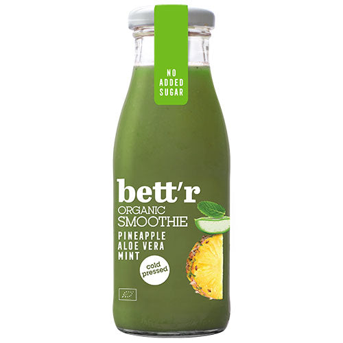 ΒΙΟΛΟΓΙΚΟ SMOOTHIE ΜΕ ΑΝΑΝΑ, ΑΛΟΗ & ΜΕΝΤΑ BETTR  250ML BIO