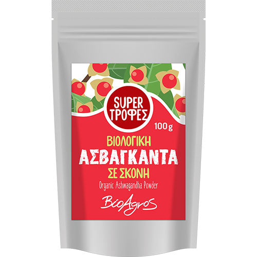 ΒΙΟΛΟΓΙΚΗ ΑΣΒΑΓΚΑΝΤΑ (ASHWAGANDHA) ΣΚΟΝΗ ΒΙΟΑΓΡΟΣ ΒΙΟ 100ΓΡ
